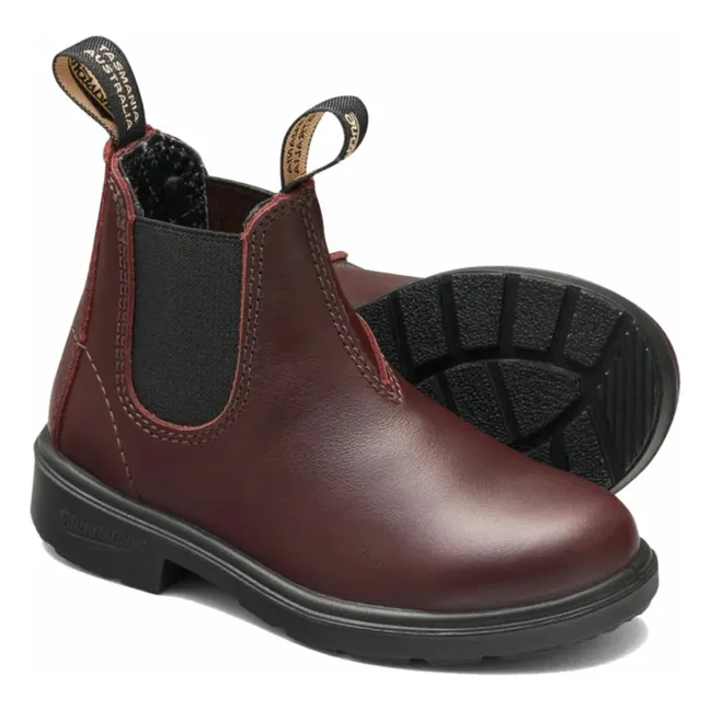 Chelsea Boots Glattleder | Burgunderrot