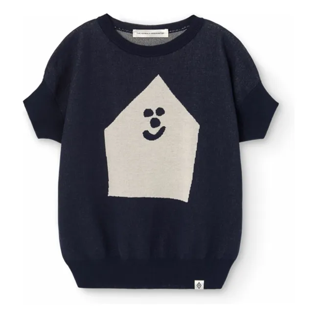 Pull Manches Courtes Bat | Bleu foncé