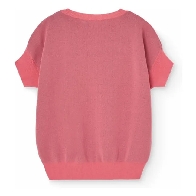 Pull Manches Courtes Bat | Rose