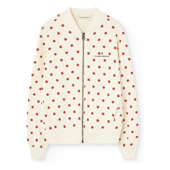 Veste Zippé Zebra Etoiles | Blanc