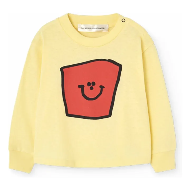 Camiseta de algodón ecológico Wapiti | Amarillo- Imagen del producto n°0