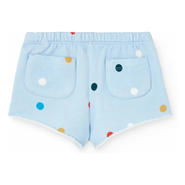 Pantalones cortos de tórtola con lunares | Azul Cielo