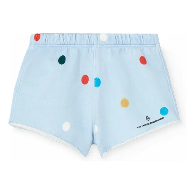 Pantalones cortos de tórtola con lunares | Azul Cielo