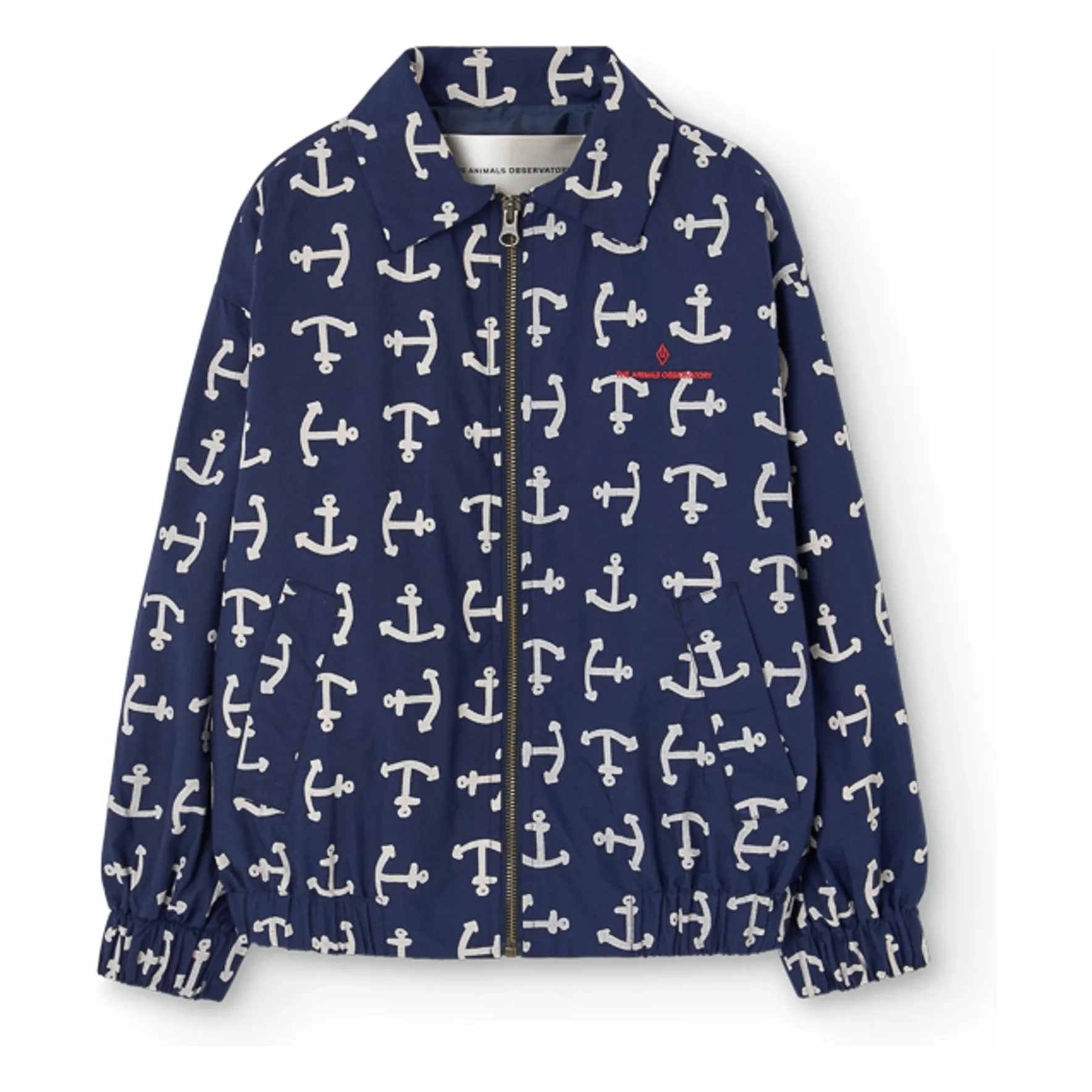 The Animals Observatory Dark Blue Bomber Tiger Anchors Organic Cotton