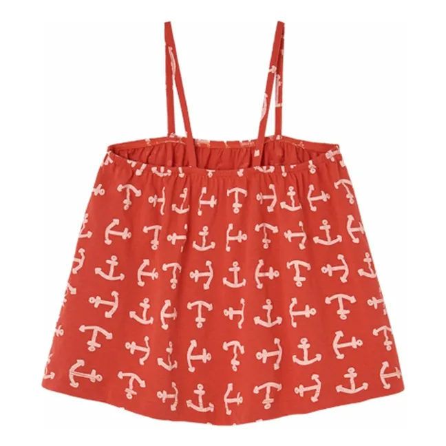 Top Stork Anchors Organic Cotton | Red