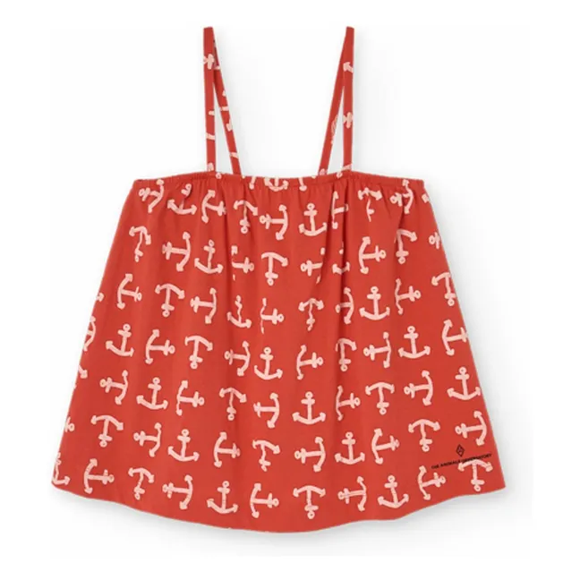 Top Anclas Cigüeña Algodón Ecológico | Rojo