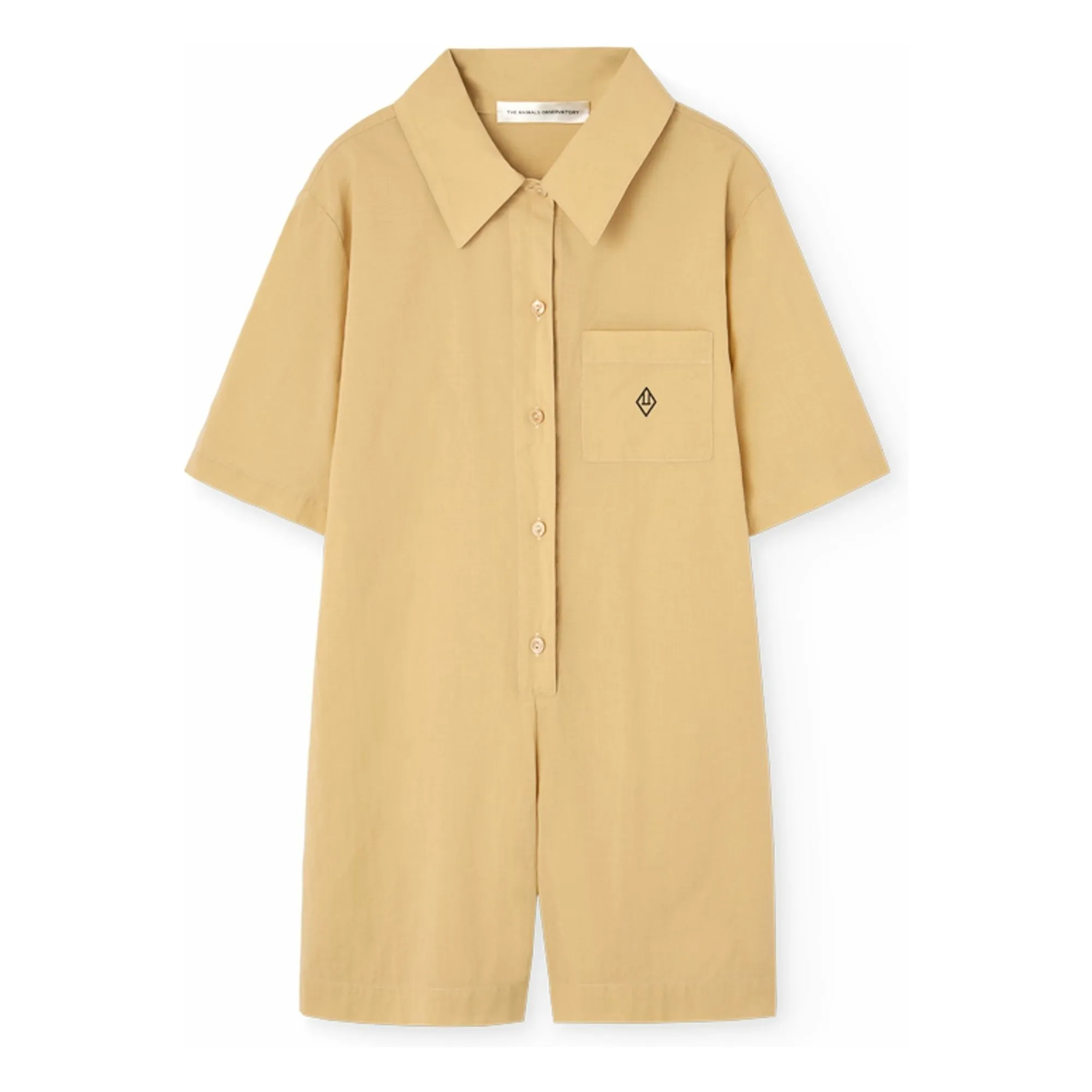 The Animals Observatory Pale Yellow Squirrel Jumpsuit Organic Cotton