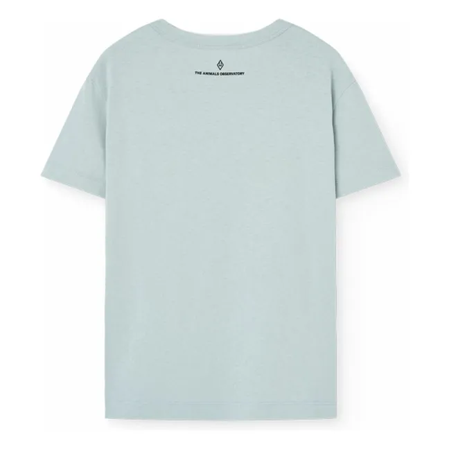 Rooster Character T-shirt Organic cotton | Pale blue