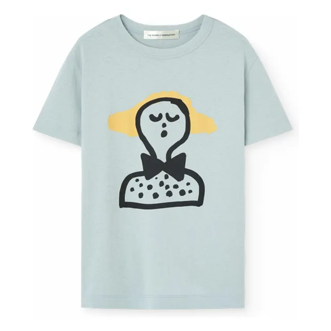 T-shirt Rooster Personnage Coton Bio | Bleu pâle