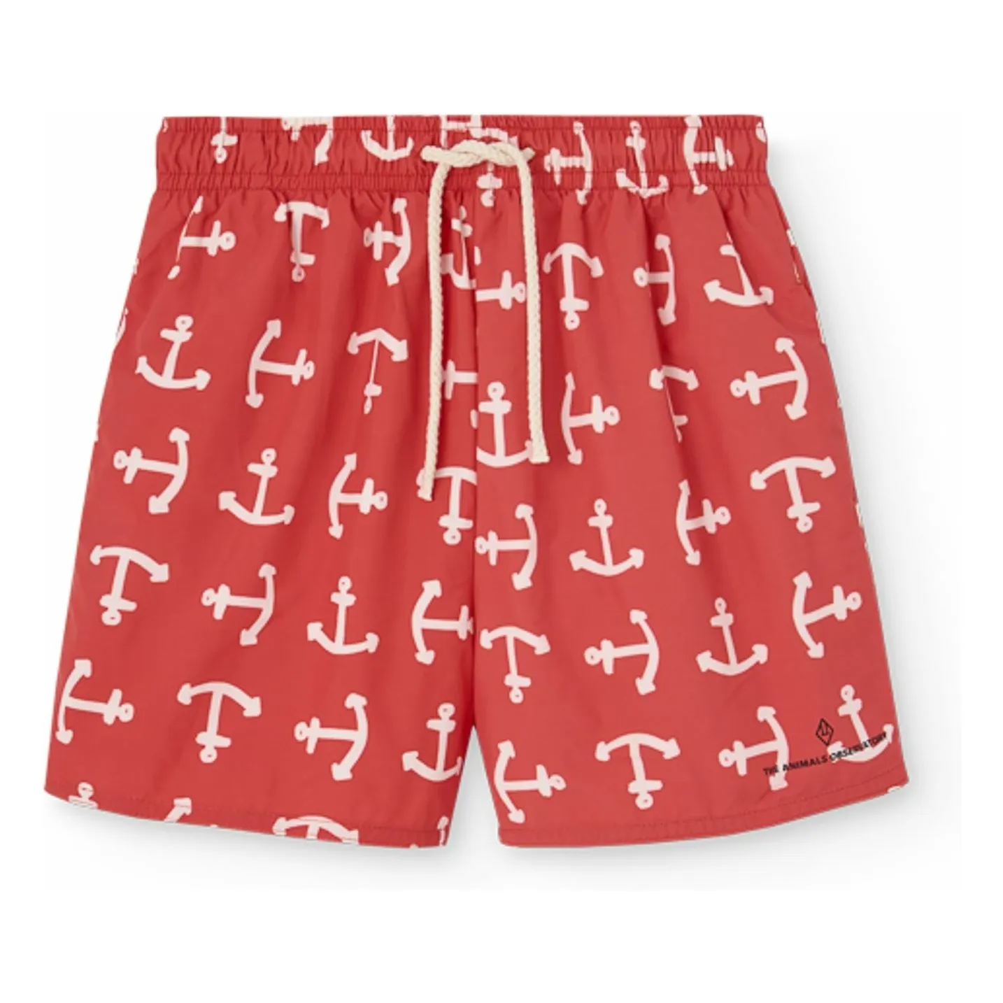 The Animals Observatory Red Puppy Anchors Uv Protection Swim Shorts