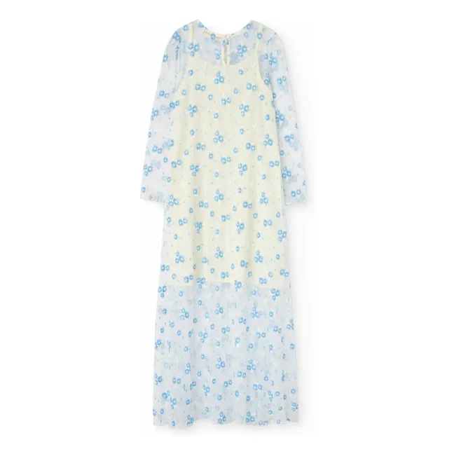 Vestido pavo real | Blanco