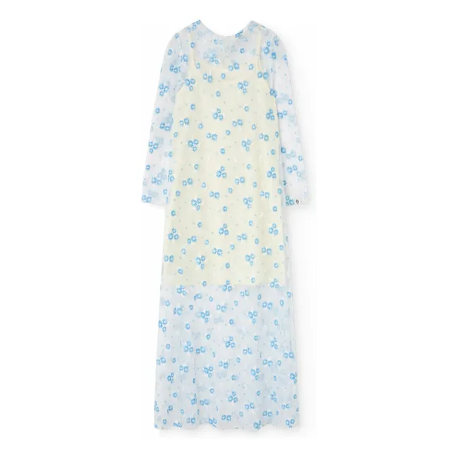 Vestido pavo real | Blanco