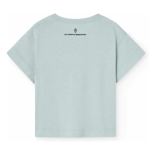 T-shirt Pangolin Cheval Coton Bio | Bleu ciel