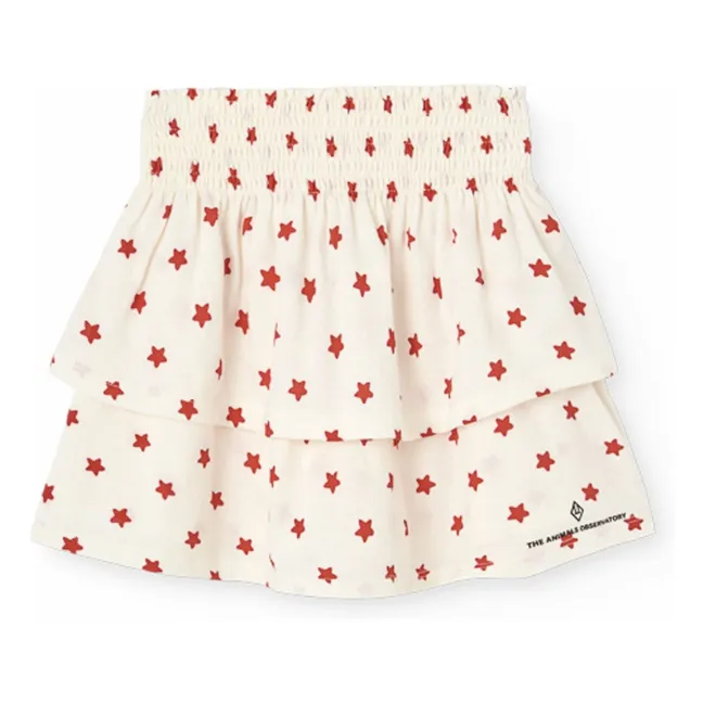 Jupe Short Kiwi à Pois Coton Bio | Blanc