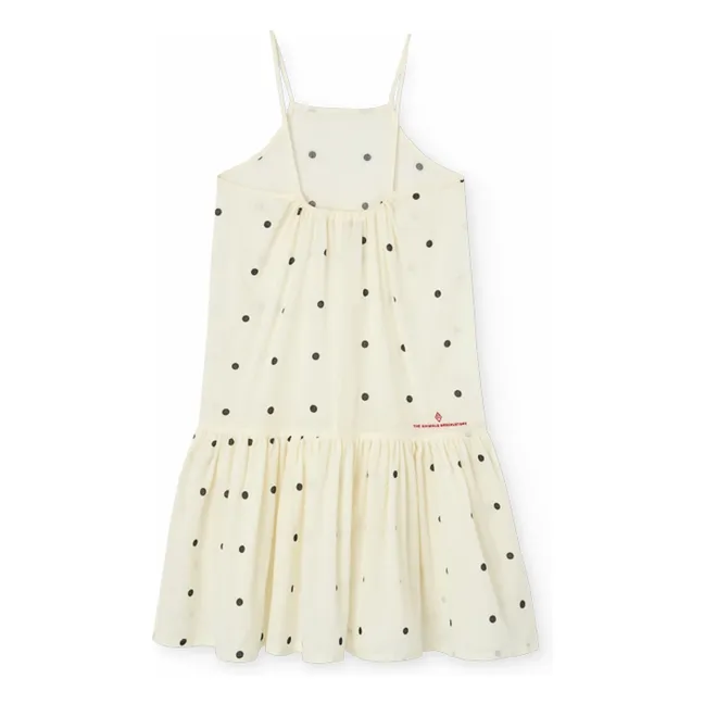 Hummingbird Dress with Dots | White