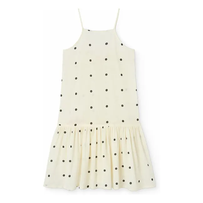 Hummingbird Dress with Dots | White