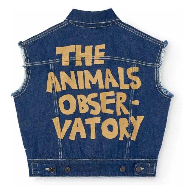 Denim Hog Organic Cotton Sleeveless Jacket | Dark Blue