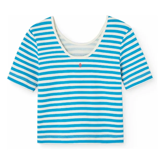 T-shirt Hippo Rayé | Bleu