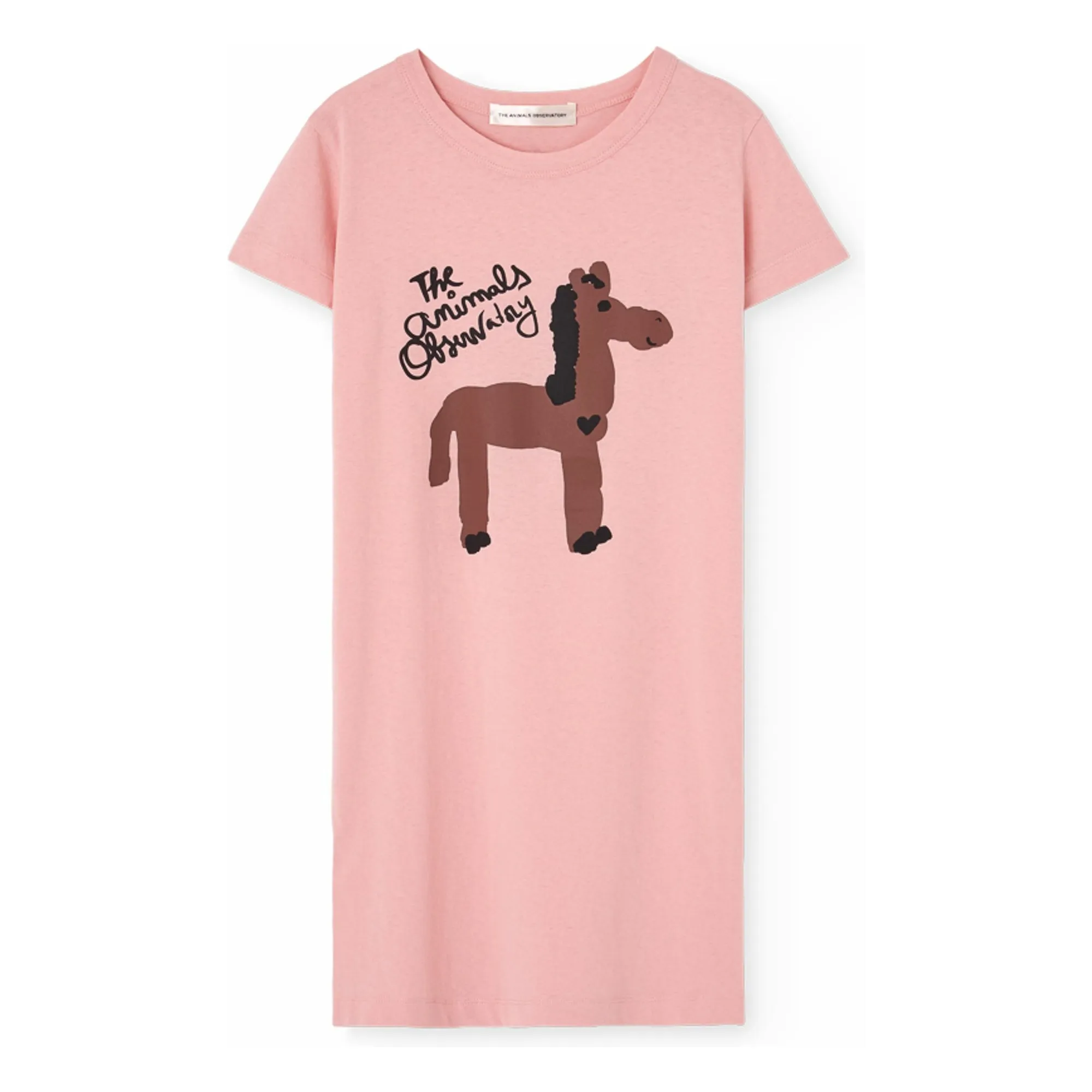 Robe Gorilla Cheval Coton Bio | Rose pâle- Image produit n°0