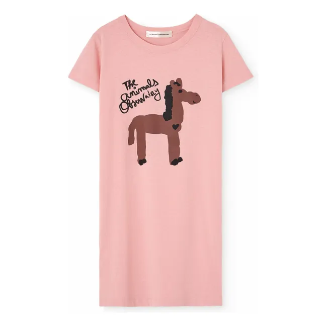 Robe Gorilla Cheval Coton Bio | Rose pâle