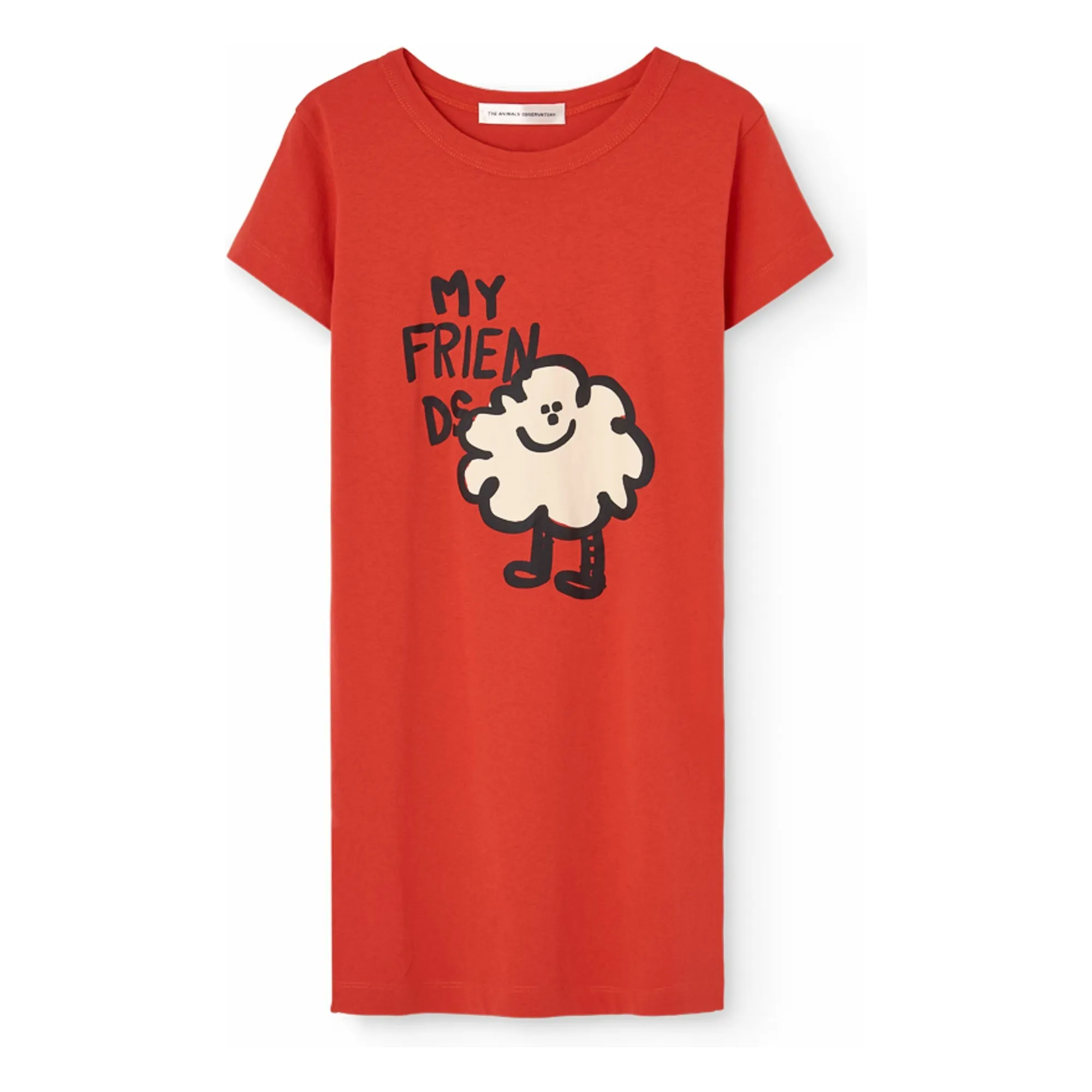 The Animals Observatory Red Gorilla My Friends Organic Cotton Dress