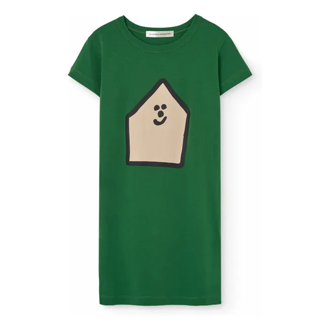 Vestido Gorila de algodón orgánico | Verde Abeto