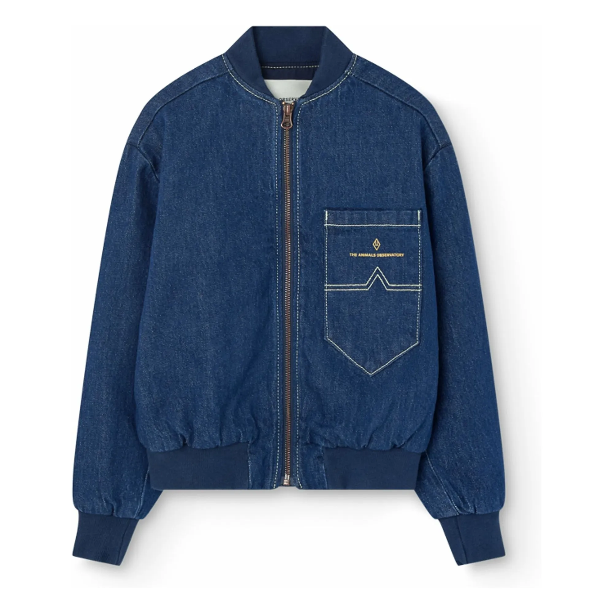 The Animals Observatory Dark Blue Bomber Denim Finch Organic Cotton