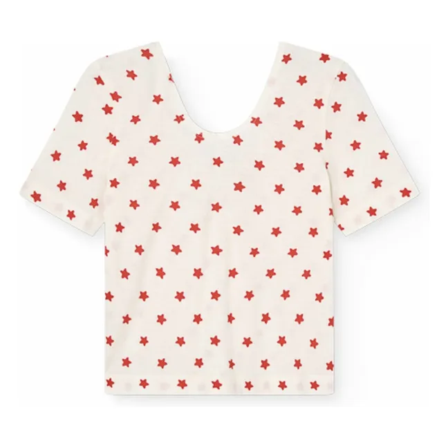 T-shirt Crayfish à Pois Coton Bio | Blanc