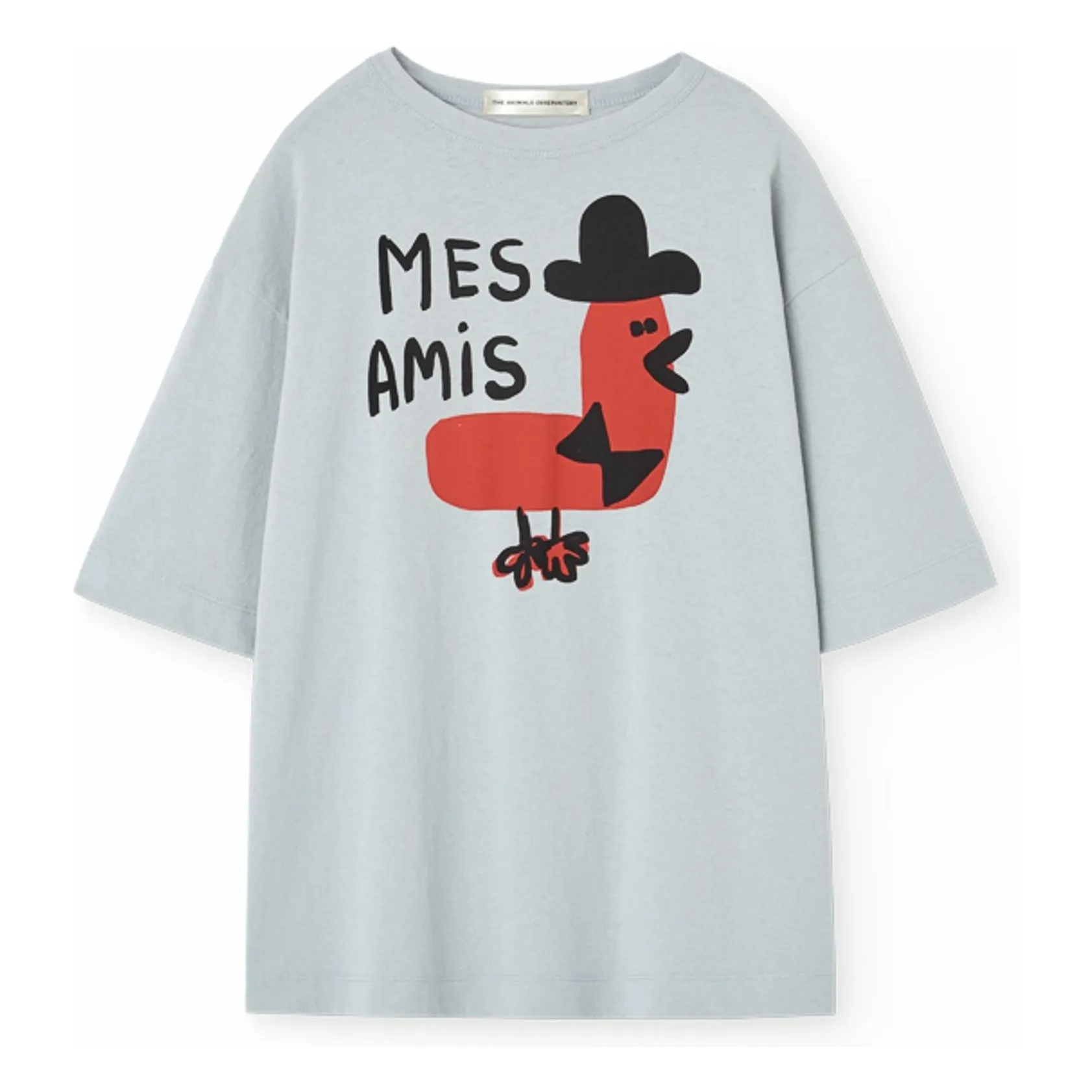 The Animals Observatory Pale Blue Collie Mes Amis Organic Cotton T-Shirt