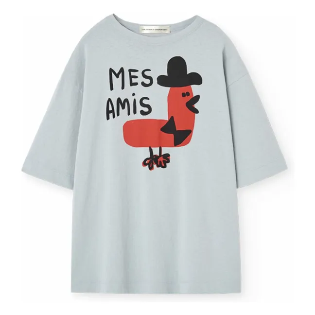 Camiseta Collie Mes Amis de algodón orgánico | Azul Pálido