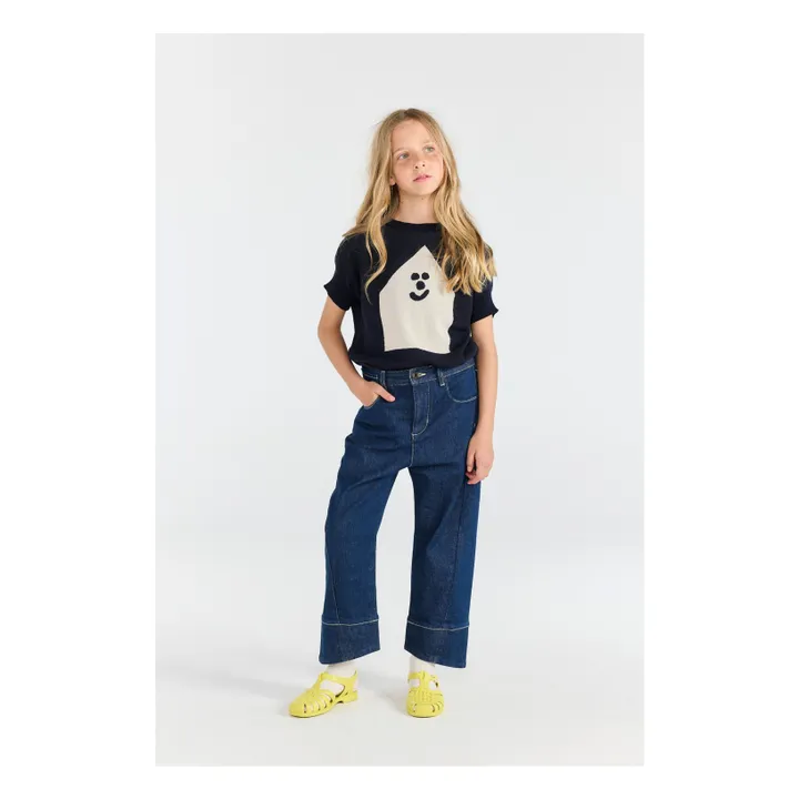 Pull Manches Courtes Bat | Bleu foncé- Image produit n°1