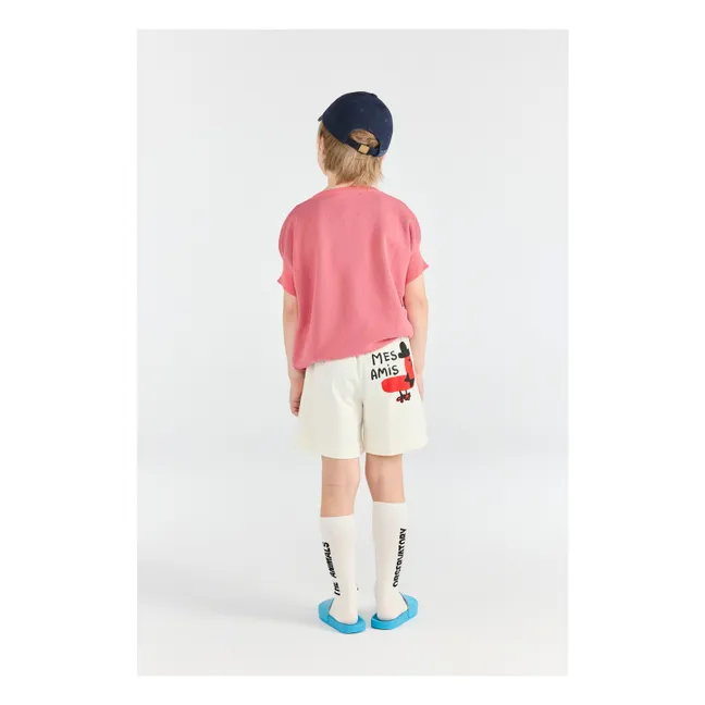 Pull Manches Courtes Bat | Rose