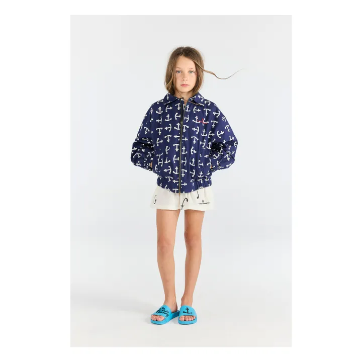 Bomber de algodón orgánico Tiger Anchors | Azul oscuro- Imagen del producto n°1