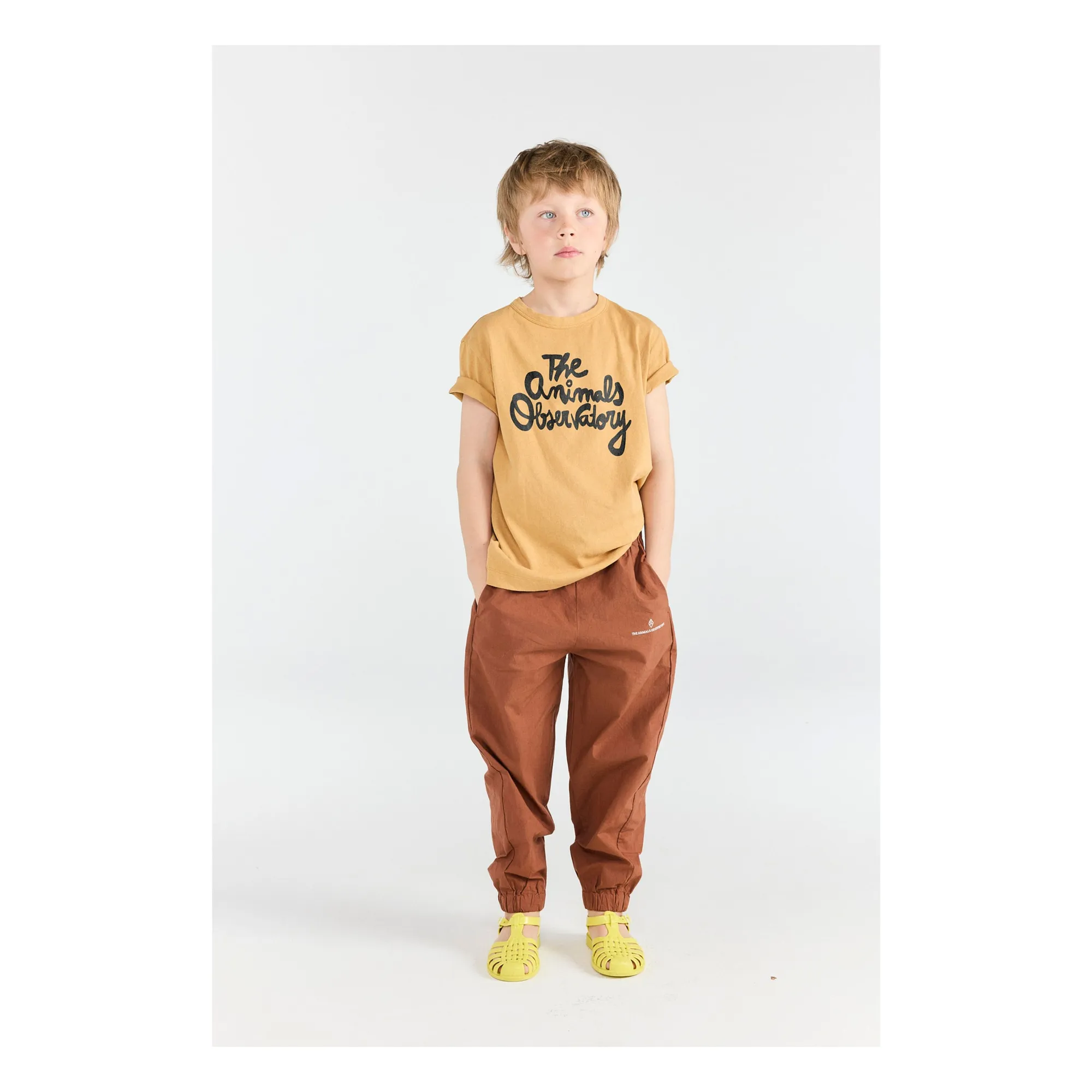T-shirt Rooster The Animals Observatory Coton Bio | Camel- Image produit n°0