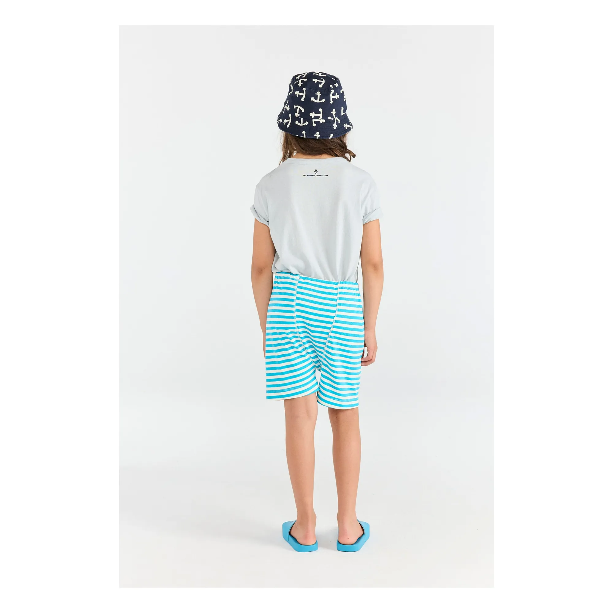 T-shirt Rooster Personnage Coton Bio | Bleu pâle- Image produit n°2