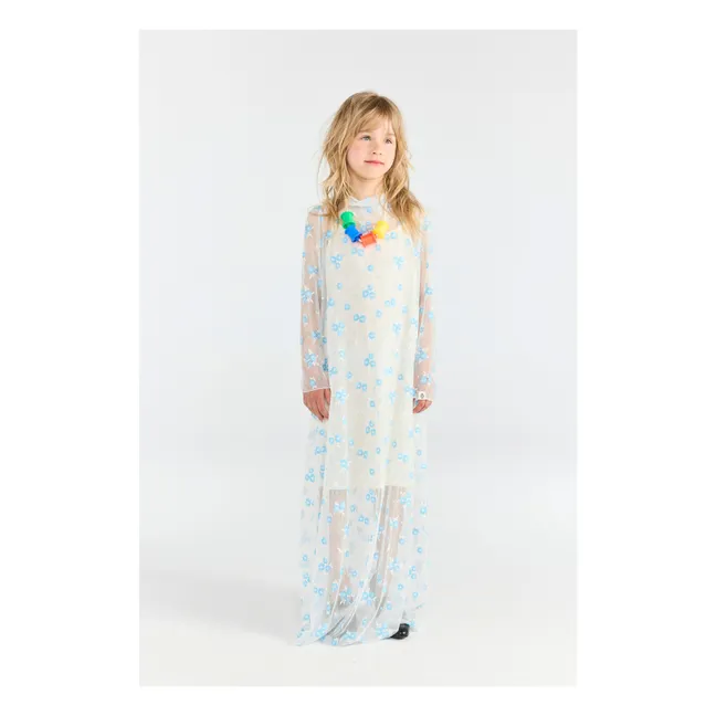 Vestido pavo real | Blanco