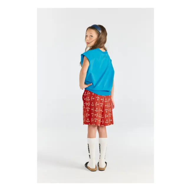 Organic Cotton Mole Anchor Shorts | Red