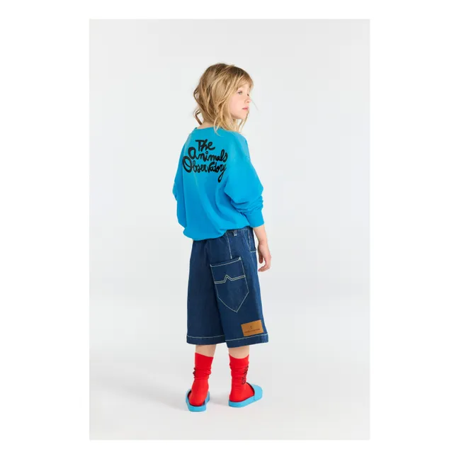 Denim Muntjac Organic Cotton Shorts | Denim brut