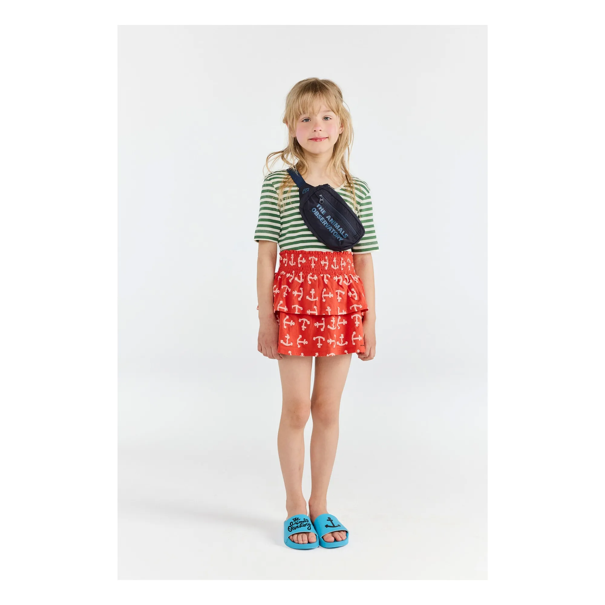T-shirt Hippo Rayé | Vert- Image produit n°1