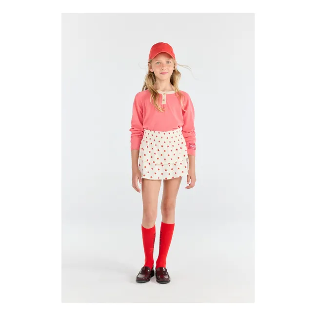 Jupe Short Kiwi Etoiles Coton Bio | Blanc