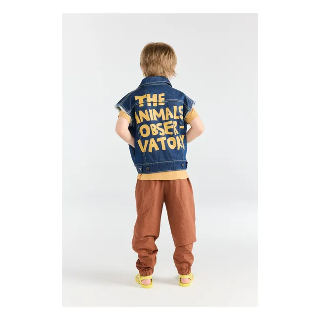 Veste Sans Manches Denim Hog Coton Bio | Bleu foncé