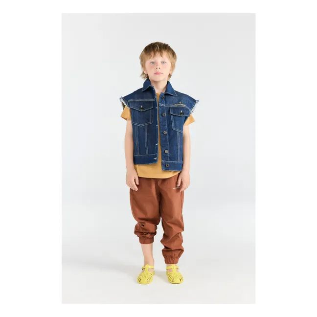 Denim Hog Organic Cotton Sleeveless Jacket | Dark Blue