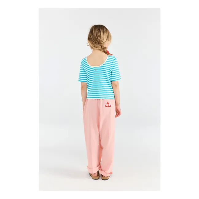 Camiseta Striped Hippo | Azul