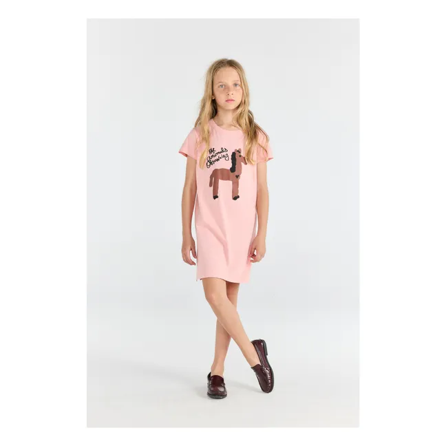 Gorilla Horse organic cotton dress | Pale Pink