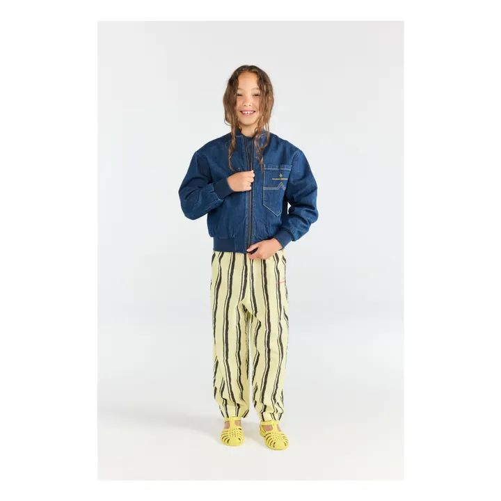 Bomber Denim Finch Coton Bio | Bleu foncé- Image produit n°1