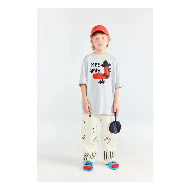 Collie Mes Amis organic cotton T-shirt | Pale blue