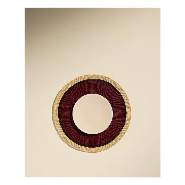 Mantel individual Globe | Rojo carmin