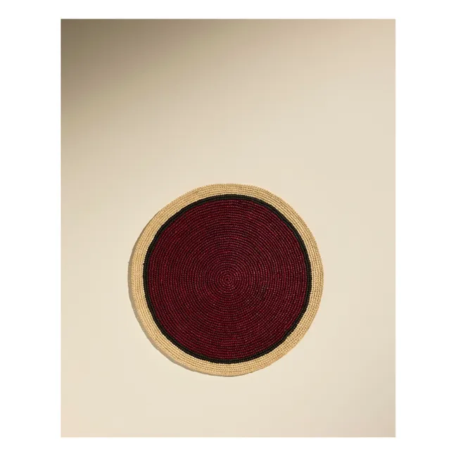 Mantel individual Globe | Rojo carmin