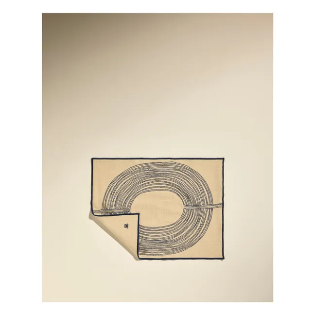 Mantel individual bordado Mirage | Azul