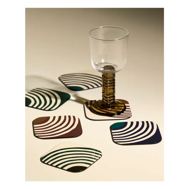 Dessous de verre laqués Mirage - Set de 6 | Thé de Chine